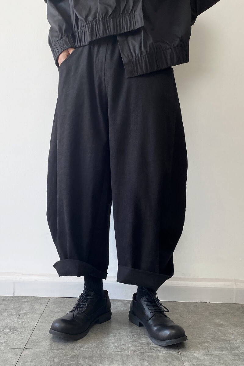 山本暗黑系潮流阔腿九分裤个性百搭日系男女休闲裤9730P70,男装休闲裤,电商A246