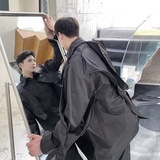 山本暗黑系个性飘带翻领长袖男衬衣小众设计款潮流衬衫5085P115，男装衬衫，电商A246