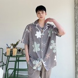 夏季清新感气质印花翻领短袖衬衣A246-3646-P75，商品下架区，电商A246