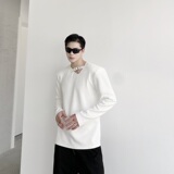 新款个性小众V领设计感圆领长袖T恤男潮牌痞帅宽松上衣5105-P75，男装T恤，电商A246