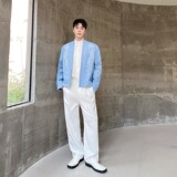 春季新中式竹叶刺绣短款男女外套风禅意夹克5237P155，男装夹克，电商A246