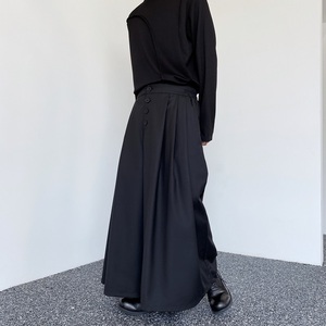 山本暗黑系潮流阔腿裤男女复古百搭裙裤个性休闲裤子2545P85图片