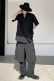 暗黑系简约设计感双层潮流男长裤个性纯色复古男裤3654P85，男装休闲裤，电商A246