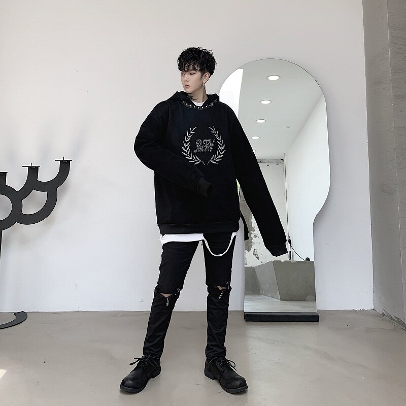 春季个性装饰绣花潮流卫衣外套A246-2017-P85,男装卫衣,电商A246