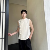 夏季立体褶皱盘扣百搭无袖马甲A246-6820-P95，男装背心/马甲，电商A246