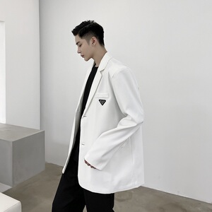 INS潮流时髦三角标简约风百搭气质宽松休闲西服A261-9937-P105图片