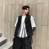 暗黑系小众个性多系带百搭马甲A246-2062-P55，男装背心/马甲，电商A246