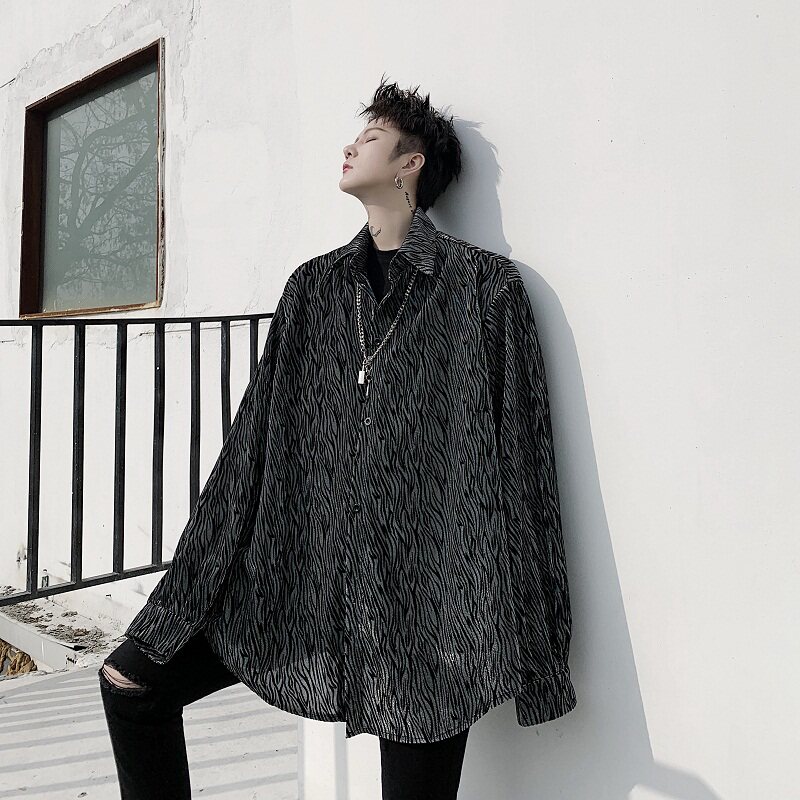 定制个性植绒亮丝面料衬衣A246-3925-P75图片