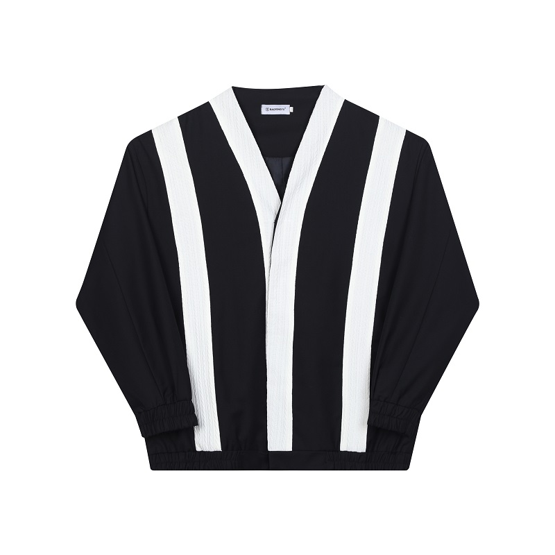 定制设计款拼接撞色条纹宽松痞帅高级感休闲西服外套3679-P135，男装西服，电商A246