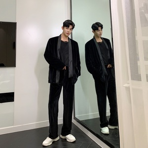 19秋定制丝滑垂感立体裁剪雅痞休闲飘带气质男西服A261-2142-P125图片