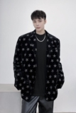 时髦个性加厚丝绒烫钻闪亮星星舞台装发型师潮流西服9970-P125，男装西服，电商A246