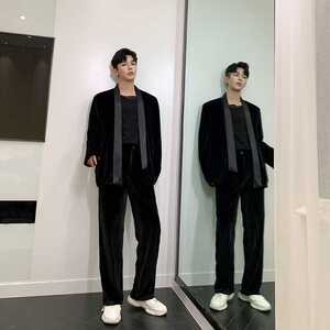 定制丝滑垂感立体裁剪痞帅飘带气质西服外套A246-2142-P125图片