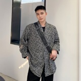 痞帅翻领个性复古植绒显瘦衬衣男外套5059-P90，男装衬衫，电商A246