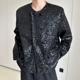 新款个性男士亮片外套男休闲演出百搭外套A246-2653-P155，女装短外套，电商A246