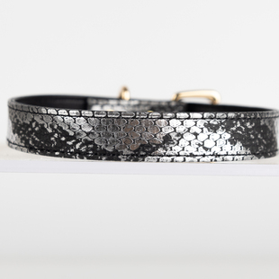 细款1.5cm蛇皮纹choker项圈原宿简单日常搭配朋克定制刻字女m