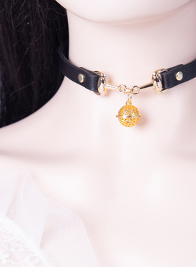 项圈定制刻字女m 真皮皮具k9铃铛