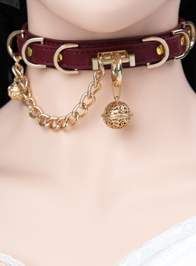 项圈定制刻字女m链子手工皮具K9