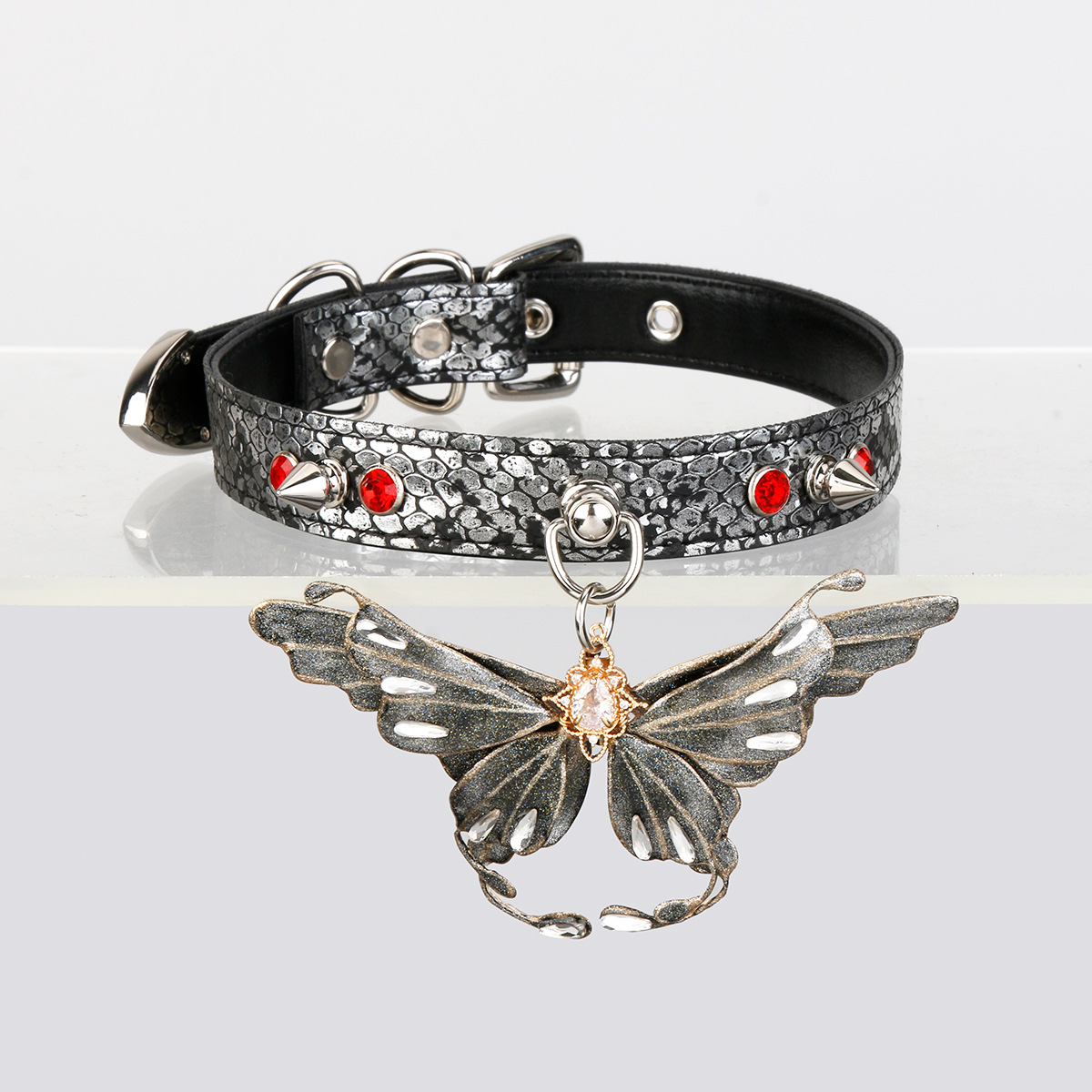 原创项圈水钻珍珠亚文化choker项圈puppy定制刻字女m