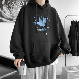 卫衣印花常规小原创男女设计青少年款潮牌创意加绒春秋连帽宽松众