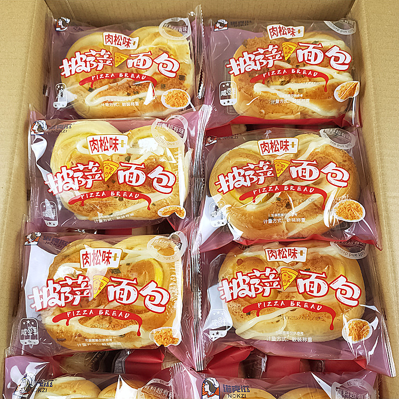 诺克滋肉松味披萨面包学生零食