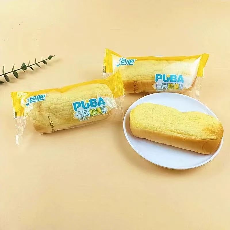 泡吧雪芙奶盖面包零食散装