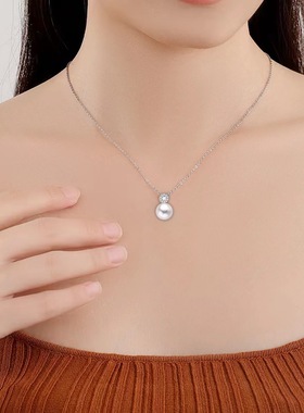 天然珍珠项链项饰锁骨链女