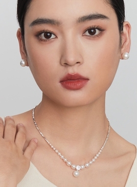 珍珠项链毛衣链锁骨链女