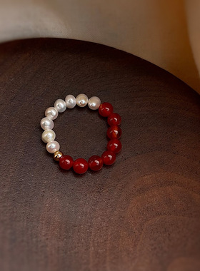 高品质强光淡水珍珠戒指