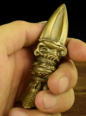 铜实心秽迹多吉金刚杵手把件男女随身把玩收藏法器文玩配饰礼品