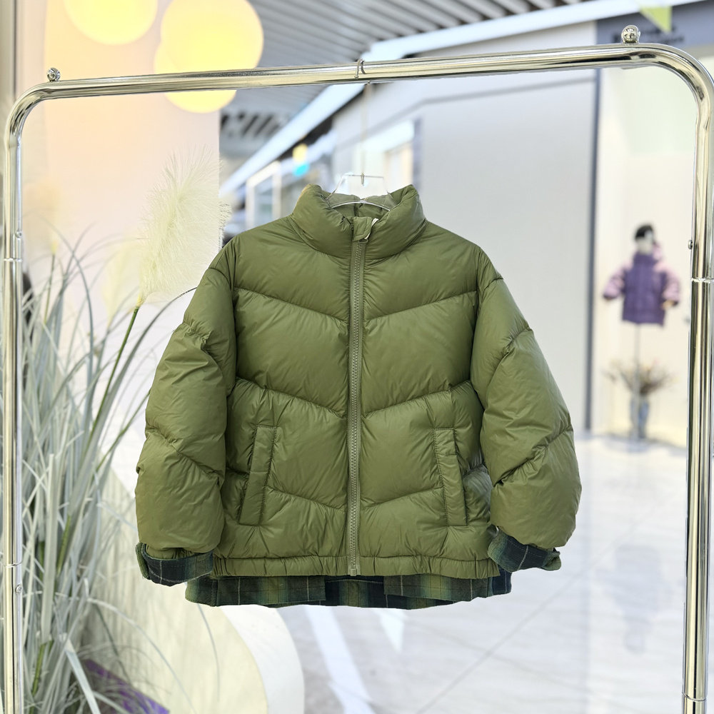 2025冬季新款韩版立领儿童羽绒服假两件面包款加厚男童女童中大童