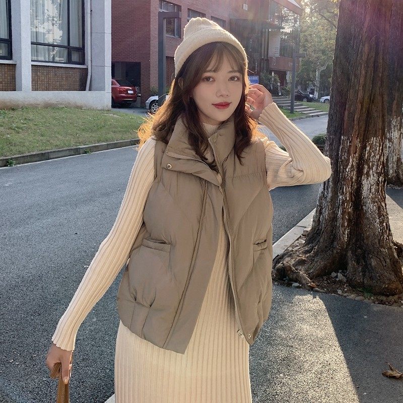 冬季马甲外套女秋冬2025新款小个子短款背心棉服马夹洋气时髦棉袄