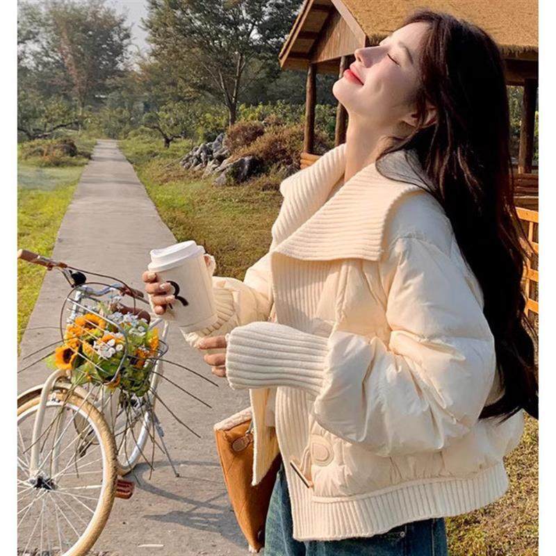 欧货牛角扣短款羽绒棉服女2024秋冬新款小个子加厚大翻领棉衣外套,女装/女士精品,棉衣/棉服,淘宝优惠券,粉丝福利购,淘宝优惠卷
