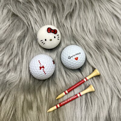 现货Taylormade泰勒梅高尔夫球爱心vs日本kitty组全新新球限量版