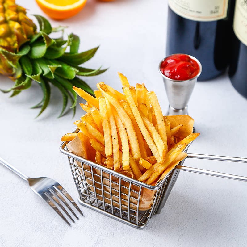 路多萨香脆带皮裹粉细薯条skinny fries冷冻油炸小吃速食聚会儿童