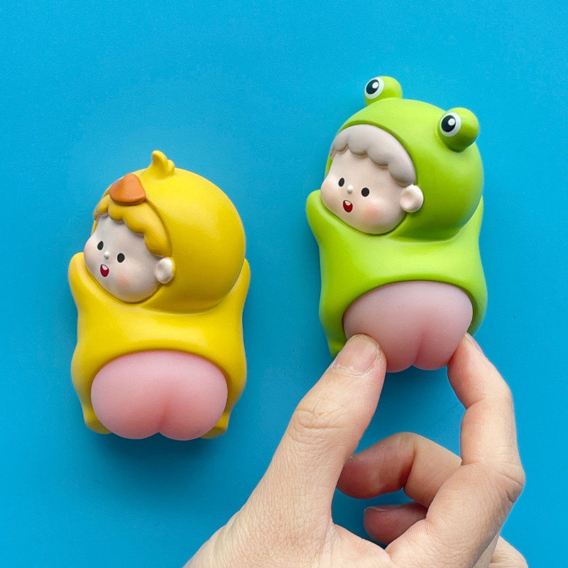 q萌趴着屁屁君可爱人物冰箱贴  冰箱装饰磁力贴磁铁汽车桌面摆件