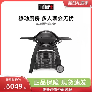 Weber威焙户外烧烤炉Q3200低烟燃气焖烤炉家用煤气烧烤架烤肉炉子