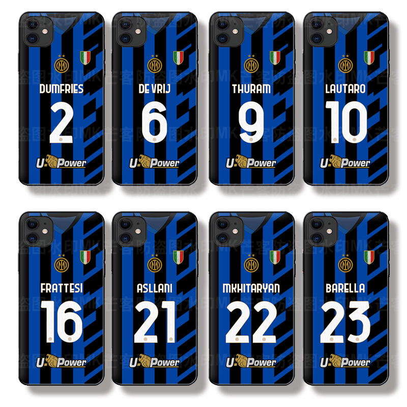 芒客 国际米兰32号球衣迪马尔科手机壳国际米兰20号恰尔汗奥卢钢化玻璃壳适用于小米15红米k80pro一加12 iQOO