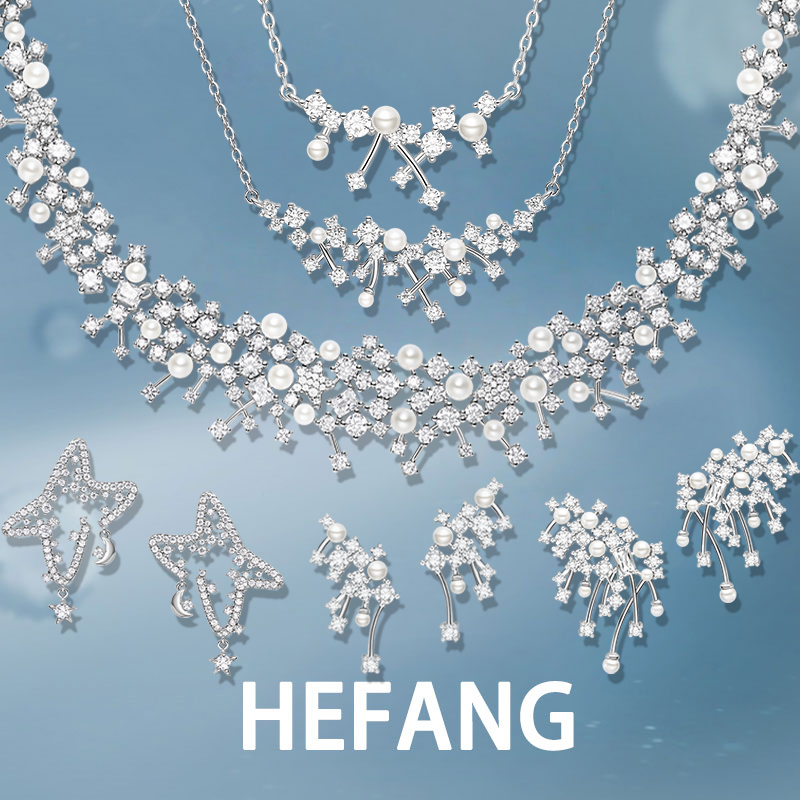 何方璀璨星云项链hefang星云耳环
