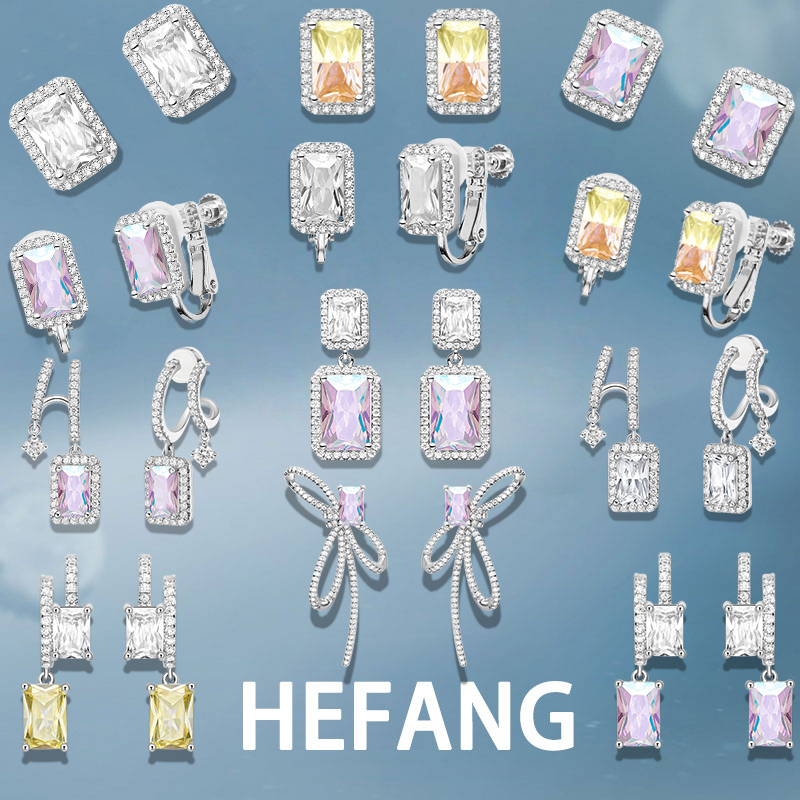 何方hefang闪闪方糖耳环耳夹