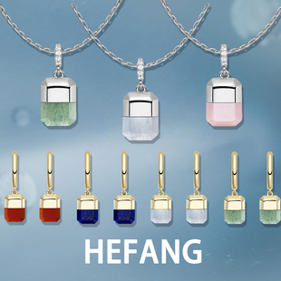 何方hefang幸运方糖耳环耳钉轻奢贝母项链锁骨链送女友生日礼物