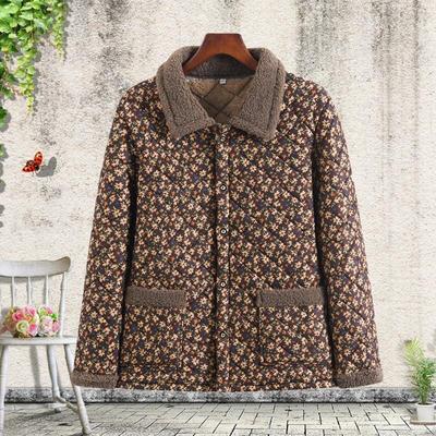 中老年冬季保暖棉衣加绒加厚