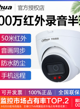 大华400万红外夜视录音网络监控