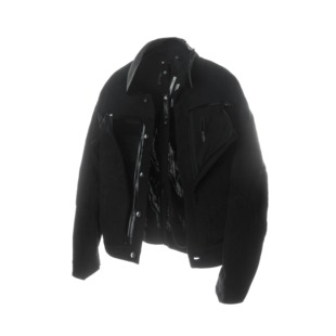 「宙盗」里世界快拆分割重磅金属尼龙牛仔短夹克J40「侵蚀装 备」