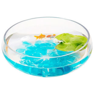 玻璃鱼缸客厅小型大号加厚圆形创意金鱼缸桌面造景乌龟缸风水招财