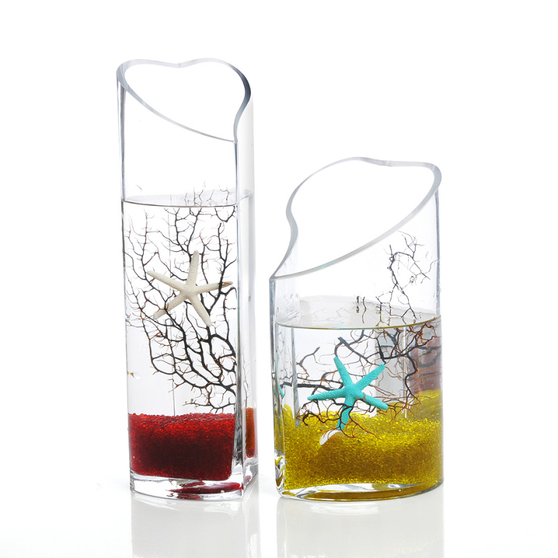 创意鱼缸心形加厚玻璃透明鱼缸生态小型金鱼斗鱼缸办公桌面造景