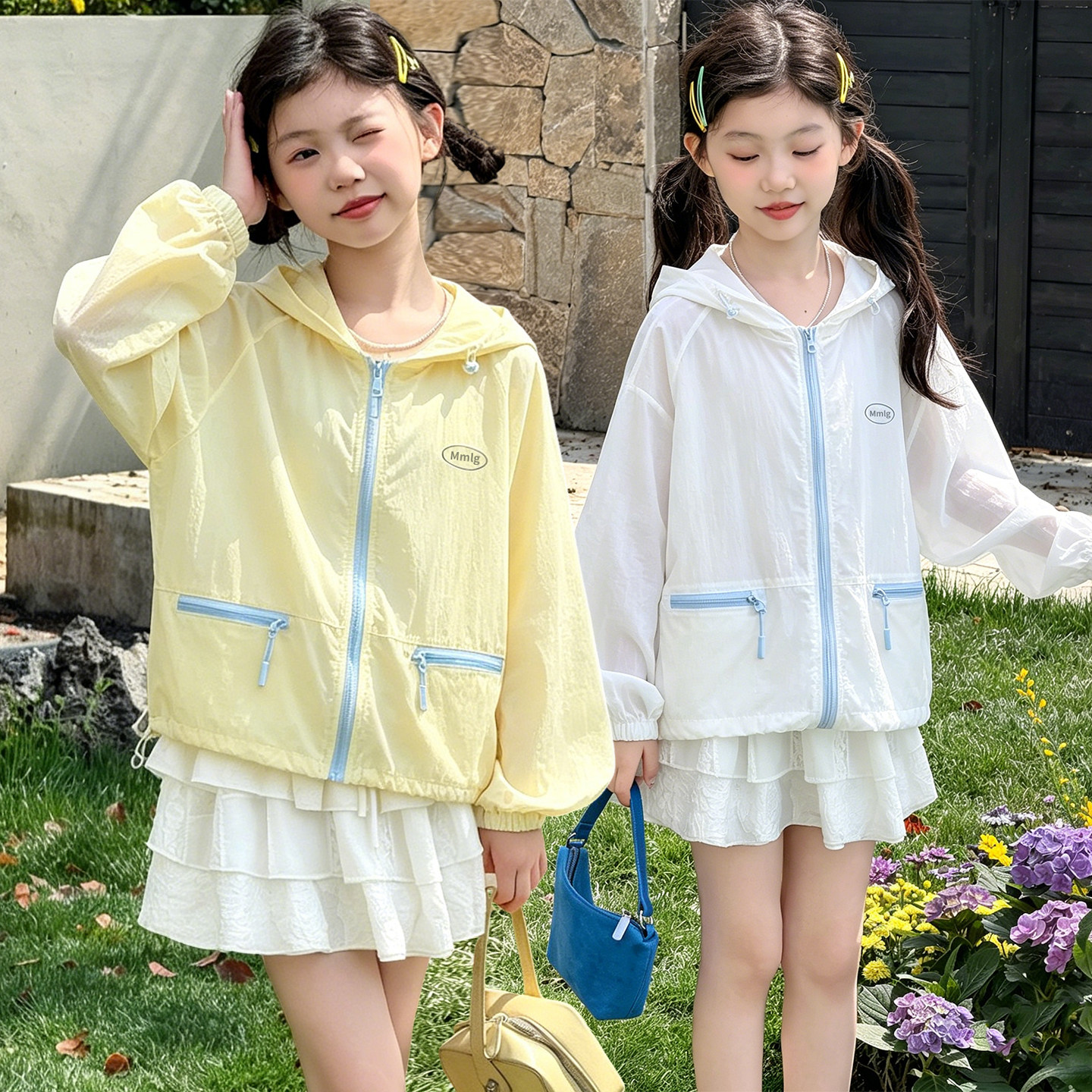 女童防晒衣夏季2026新款洋气女大童夏天轻薄款速干外套儿童皮肤衣