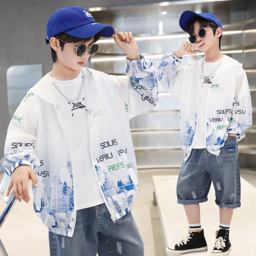夏季男孩薄款透气防晒服