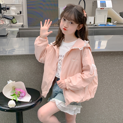 时髦连帽外套中大童休闲上衣薄款