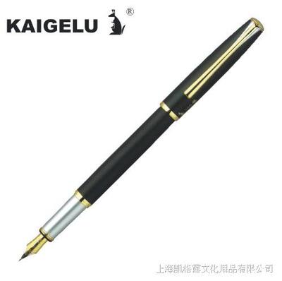 凯格露KAIGELU300林贝全黑铱金笔钢笔墨水笔商务礼品书法钢笔