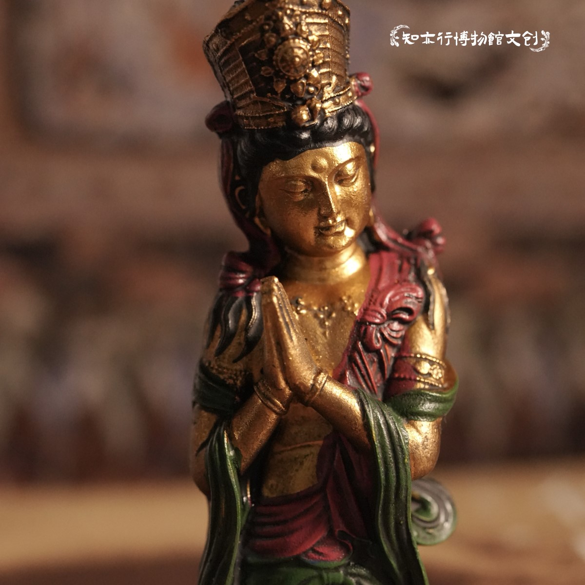 合掌露齿菩萨彩塑立体冰箱贴